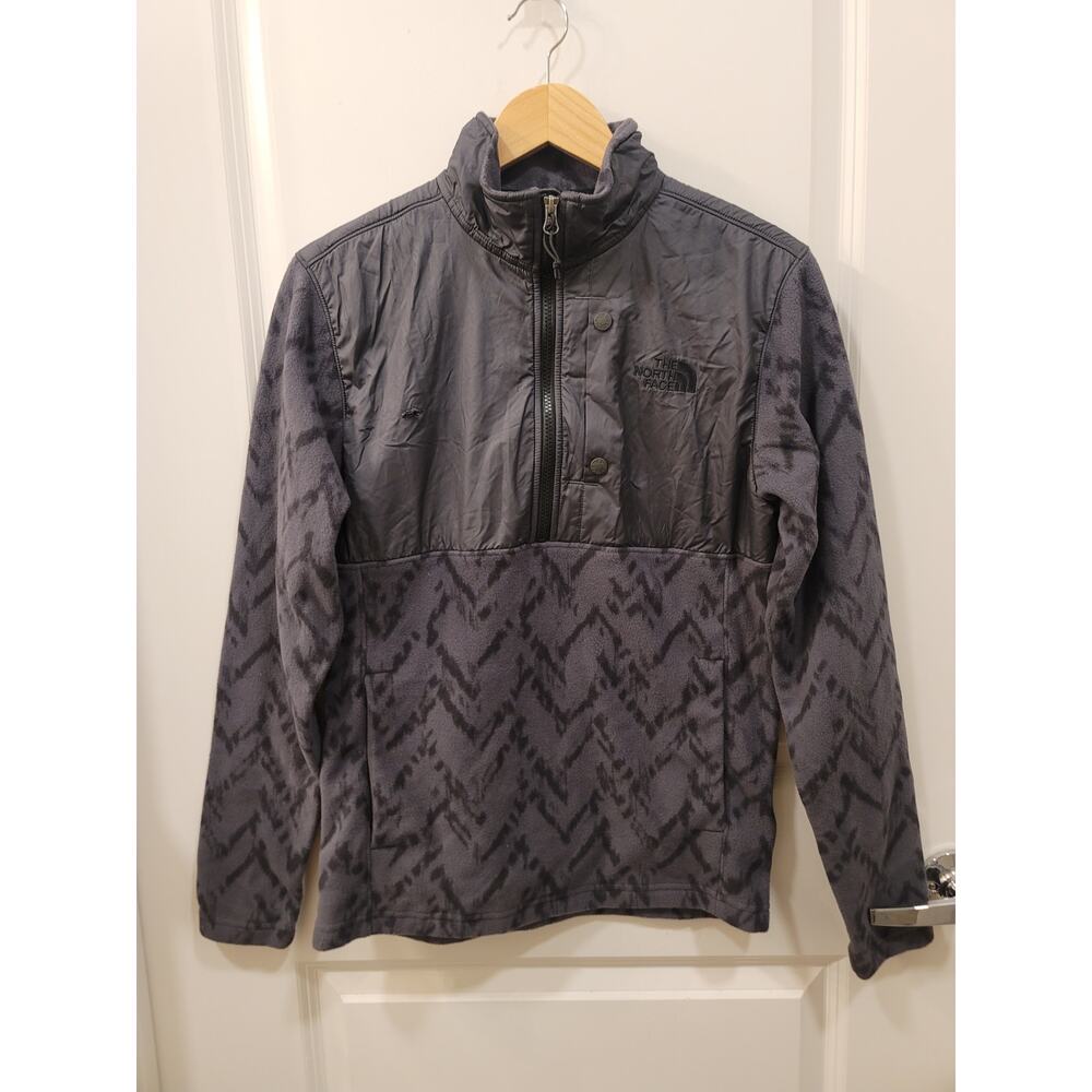 North Face Men's Hybrid Fleece Half Zip in Chevron Print